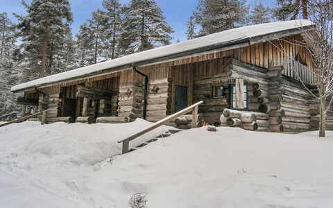 Vuokatinportti B 8: Bois, Neige, L'Hiver, Chalet, Gelé, Cabane En Rondins, Mélèze, Brindille, Pente