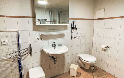 Mühlenmichelshäusle: Luminaire Plomberie, Design Intérieur, Évier, Sol, Robinet, Plomberie, Lavabo, Sol, Pièce, Salle De Bains
