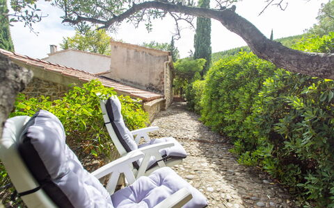 Le Mas Christine: Plante, Ciel, Bâtiment, Botanique, Arbre, Végétation, Chaise, Mobilier De Jardin, Herbe, Loisir