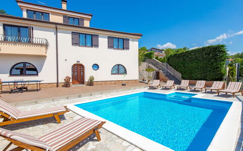 Villa Toni: L'Eau, Ciel, Propriété, Bâtiment, Fenêtre, Plante, Piscine, Bleu Azur, Bleu, Nuage