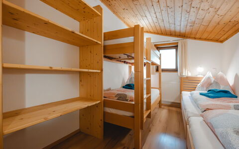 Angererhof: Plafond, Design Intérieur, Meubles, Pièce, Lit Superposé, Tache De Bois, Bureau, Dortoir, Hôtel, Dur