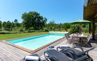 Moliets 626: Ciel, L'Eau, Piscine, Bleu Azur, Ombre, Plante, Rectangle, Mobilier De Jardin, Loisir, Immobilier