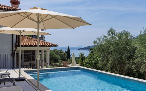 Ester: Piscine, Mobilier De Jardin, Parapluie, Meubles, Recours, Chaise, Balancelle, Ombre, Composite, Eco Hôtel