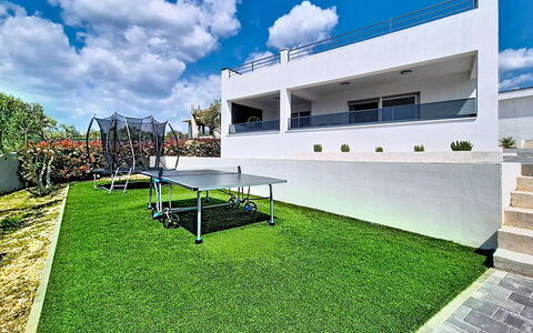 Ria with Heated Pool: Jardin, Pelouse, Gazon Artificiel, Aménagement Paysager, Ombre, Cour, Arrière-Cour, Cour, Tapis