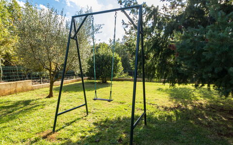 Lara: Balançoire, Arbre, Herbe, Équipement Extérieur Play, Lot Terre, Parc, Plante, Terrain De Jeux, Prairie, Pelouse