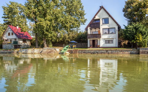 Panorama: Voie Navigable, Réflexion, L'Eau, Maison, Propriété, Domicile, Banque, Rivière, Canal, Arbre