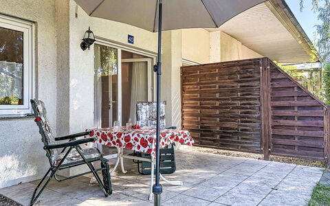 Plau am See 621: Meubles, Mobilier De Jardin, Chaise, Ombre, Tableau De Plein Air, Parapluie, Patio, Arrière-Cour, Jardin, Porche