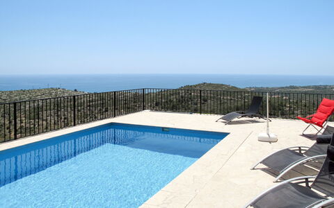 Grecia: L'Eau, Ciel, Bâtiment, Piscine, Bleu Azur, Rectangle, Ombre, Mobilier De Jardin, Maison, Chaise