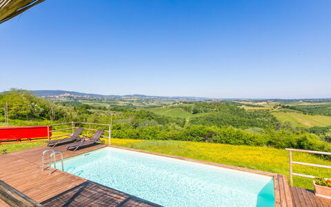 Podere San Lorenzo: Ciel, L'Eau, Propriété, Plante, Piscine, Bleu Azur, Bâtiment, Mobilier De Jardin, Paysage Naturel, Arbre