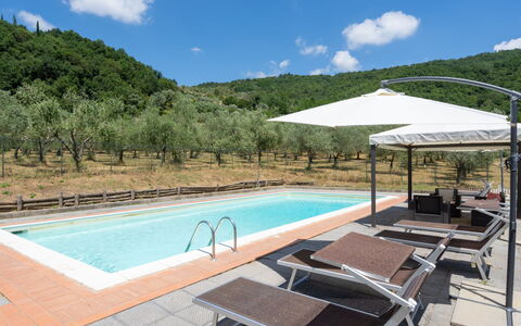 Villa: Nuage, L'Eau, Ciel, Propriété, Piscine, Bâtiment, Ombre, Parapluie, Mobilier De Jardin, Arbre