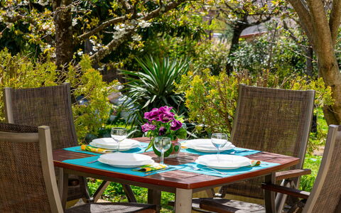 Krk Njivice 617: Meubles, Table, Mobilier De Jardin, Chaise, Vaisselle, Tableau De Plein Air, Table Cuisine Et Salle A Manger, Salle À Manger, Pot De Fleur, Patio
