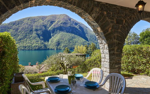Poggio degli Ulivi: Table, Ciel, Plante, Meubles, L'Eau, Propriété, Chaise, Bleu, Bleu Azur, Vert
