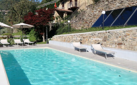 Viola: L'Eau, Plante, Propriété, Bâtiment, Piscine, Bleu Azur, Mobilier De Jardin, Ombre, Balancelle, Ciel