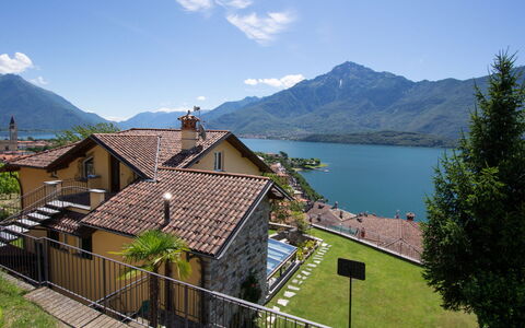 La Becca: Montagne, Chaîne De Montagnes, Montagnes Relief, Propriété, Alpes, Ciel, Maison, Toit, Lac, Village De Montagne