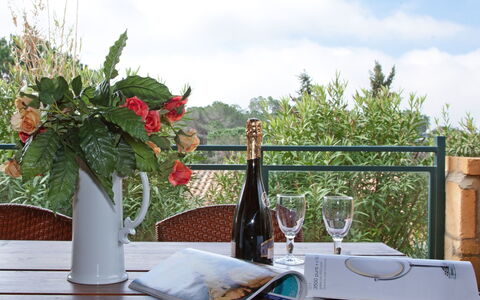 Guardistallo 639: Nuage, Table, Propriété, Ciel, Vaisselle, Fleur, Meubles, Bouteille, Plante, Drinkware
