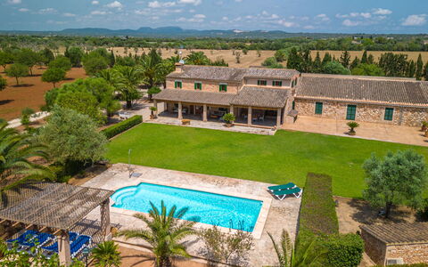 Son Viquet: Ciel, Nuage, Plante, Bâtiment, L'Eau, Piscine, Bleu Azur, Arbre, Fenêtre, Lot Terre