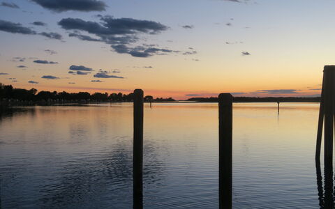 Bibione 658: Ciel, Bleu, L'Eau, Ressources En Eau, Horizon, Plan D'Eau, La Nature, Afterglow, Crépuscule