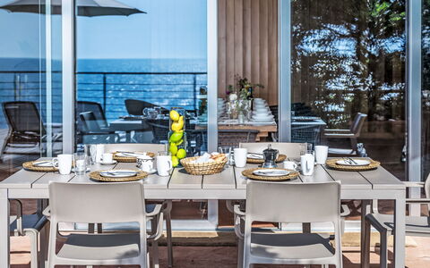 Vistamare: Meubles, Mobilier De Jardin, Table, Table Cuisine Et Salle A Manger, Chaise, Tableau De Plein Air, Restaurant, Salle À Manger, Patio, Table Basse