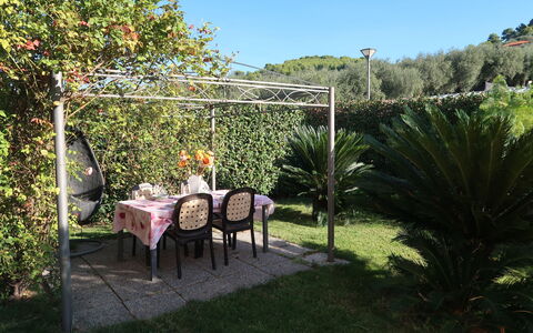 Roseto: Ciel, Plante, Communauté Des Plantes, Tableau De Plein Air, Chaise, Arbre, Mobilier De Jardin, Paysage Naturel, Table, Herbe