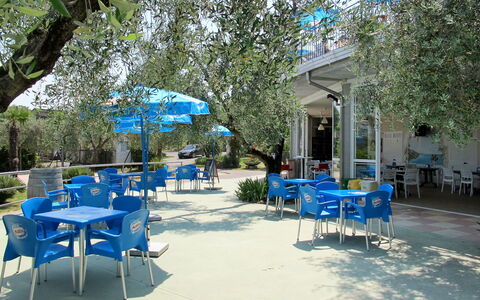 San Felice del Benaco 604: Meubles, Plante, Table, Chaise, Bleu, Ombre, Mobilier De Jardin, Arbre, Tableau De Plein Air, Loisir
