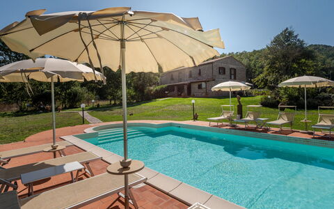 Dilia: L'Eau, Plante, Propriété, Ciel, Piscine, Bleu Azur, Ombre, Bâtiment, Parapluie, Mobilier De Jardin