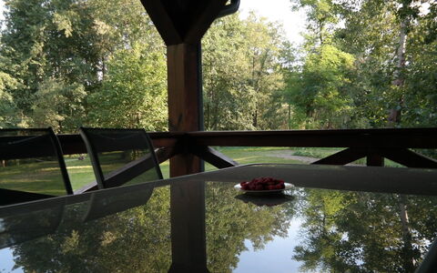 Zatylówka Dom Na Wyspie: Arbre, Réflexion, L'Eau, Voie Navigable, Ciel, Environnement Naturel, Canal, Le Fer, Botanique, Feuille