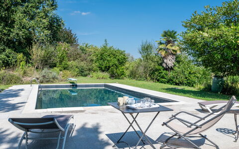 Carla: Plante, Communauté Des Plantes, Ciel, L'Eau, Arbre, Ombre, Mobilier De Jardin, Piscine, Herbe, Loisir