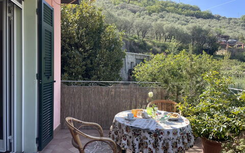 Casa dei Nonni (Imp425): Plante, Propriété, Table, Bâtiment, Meubles, Ciel, Fleur, Tableau De Plein Air, Chaise, Mobilier De Jardin