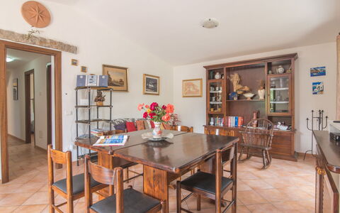 Stazzu Mendola: Table, Meubles, Propriété, Fleur, Chaise, Cadre, Plante D'Appartement, Étagère, Bois, Design Intérieur