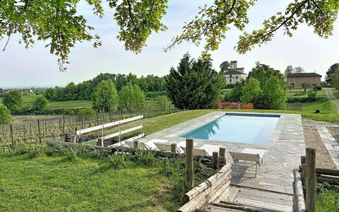 Villa Remotti: Piscine, Jardin, Pelouse, Ombre, Arrière-Cour, Aménagement Paysager, Cour, Parc, Ferme, Hacienda
