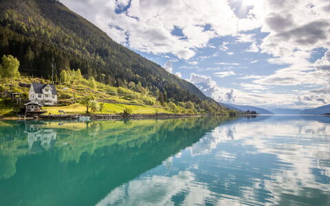 Villa Esefjord: L'Eau, Montagnes Relief, Montagne, Plan D'Eau, Paysage Naturel, Montagnes, Colline, Banque, Cours D'Eau, Lac