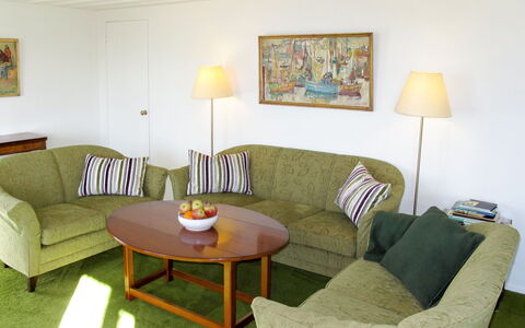 Ilandet: Table, Canapé, Meubles, Cadre, Bâtiment, Propriété, Confort, Vert, Bois, Canapé-Lit