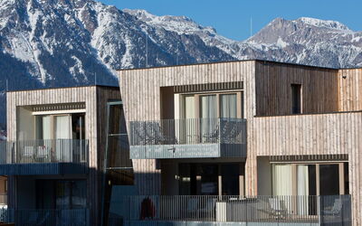 Mit 2 Schlafzimmern & Privater Sauna 40.5: Ciel, Propriété, Montagne, Bâtiment, Architecture, Neige, Pente, Design Urbain, Immobilier, Façade
