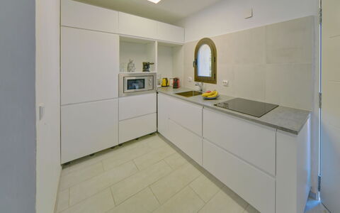 Ebi: Cabinetry, Comptoir, Maison, Sol, Sol, Cuisine, Gaz, Principaux Appliance, Plafond, Plante D'Appartement