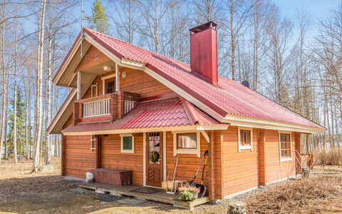 Niinimökki: Arbre, Banque, Maison, Chalet, Lac, Étang, Forêt, Cabane En Rondins