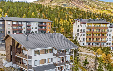 Villa Ylläs 302: Domicile, Appartement, L'Hiver, Salon, Mélèze, Village De Montagne, Famille Pine, Cabane En Rondins
