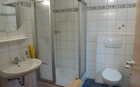 Donau: Salle De Bains, Propriété, Pièce, Luminaire Plomberie, Tuile, Porte De Douche, Architecture, Porte, Immobilier, Accessoire Salle De Bain