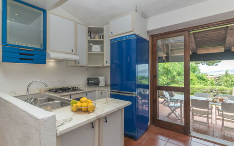 Nicoletta: Propriété, Cabinetry, Evier, Évier, Bleu, Plante, Robinet, Design Intérieur, Architecture, Bois