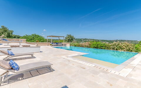 Villa Amelia Ostuni: Piscine, Dalle, Ombre, Tuile, Conception, Aménagement Paysager, Caractéristique De L'Eau, Recours