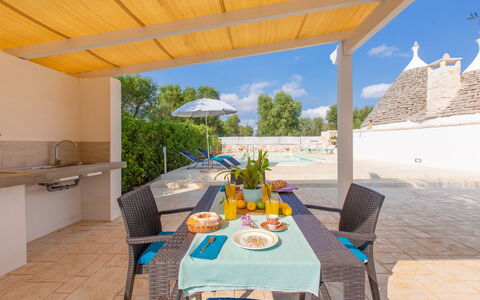 Trullo Del Mandarino: Propriété, Bâtiment, Pièce, Immobilier, Maison, Patio, Meubles, Villa, Design Intérieur, Table