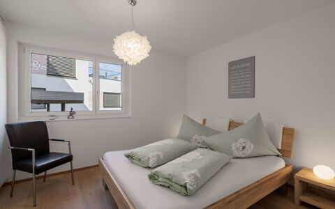 Ferienwohnung Panorama Lodge: Design Intérieur, Meubles, Lit, Sol, Mur, Chambre, Sol, Bois, Plafond, Pièce
