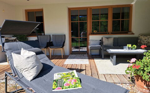 Auffach 651: Meubles, Mobilier De Jardin, Bois, Chaise, Table, Tableau De Plein Air, Ombre, Table Basse, Dur, Jardin