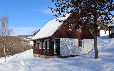 Holiday Hill 28: Ciel, Bâtiment, Neige, Nuage, Arbre, Maison, Branche, Pente, Bois, Fenêtre