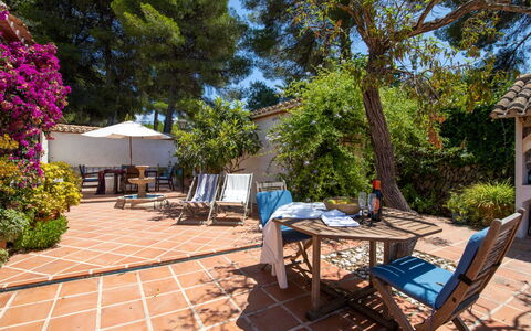 Villa Lander: Plante, Meubles, Table, Chaise, Arbre, Mobilier De Jardin, Ombre, Tableau De Plein Air, Loisir, Paysage