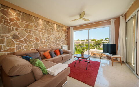 Penthouse Las Palmeras: Meubles, Propriété, Canapé, Confort, Table, Bois, Fenêtre, Salon, Design Intérieur, Bâtiment
