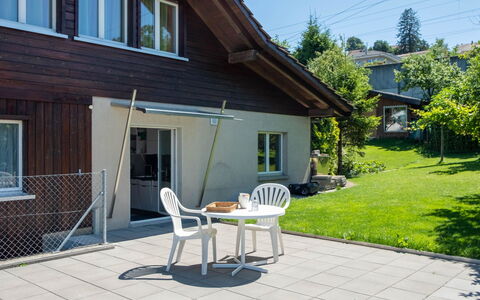 Hauswurz: Ombre, Mobilier De Jardin, Chaise, Porche, Siding, Cour, Dur, Tache De Bois, Plate-Forme, Store