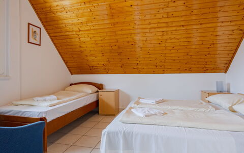 Balatonszemes 636: Dur, Hôtel, Tache De Bois, Eco Hôtel, Villa, Chambre, Porche, Literie