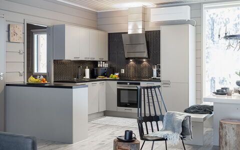 Loma-Saaga 3: Cuisine, Meubles, Appareil De Cuisine, Sol, Principaux Appliance, Design Intérieur, Comptoir, Cabinetry, Sol, Électroménager