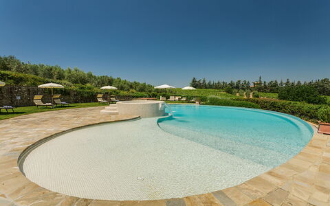 Villa Sole Del Chianti: L'Eau, Ciel, Piscine, Bleu Azur, Plante, Arbre, Loisir, Composite, Ombre, Paysage