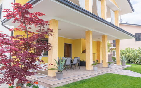 Bonatti: Plante, Bâtiment, Propriété, Fenêtre, Jaune, Porte, Arbre, Chaise, Ombre